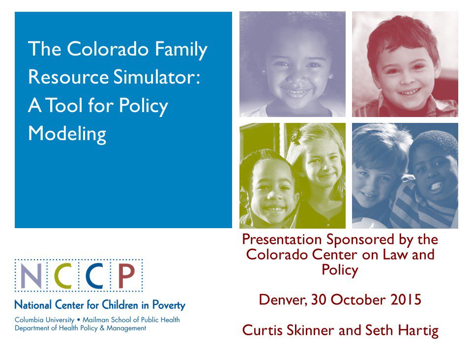 The Colorado Family Resource Simulator: A Demonstration (PowerPoint presentation)