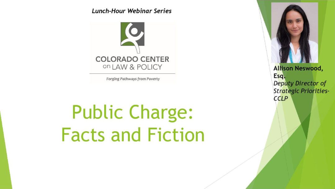 Public Charge: Facts and Fiction